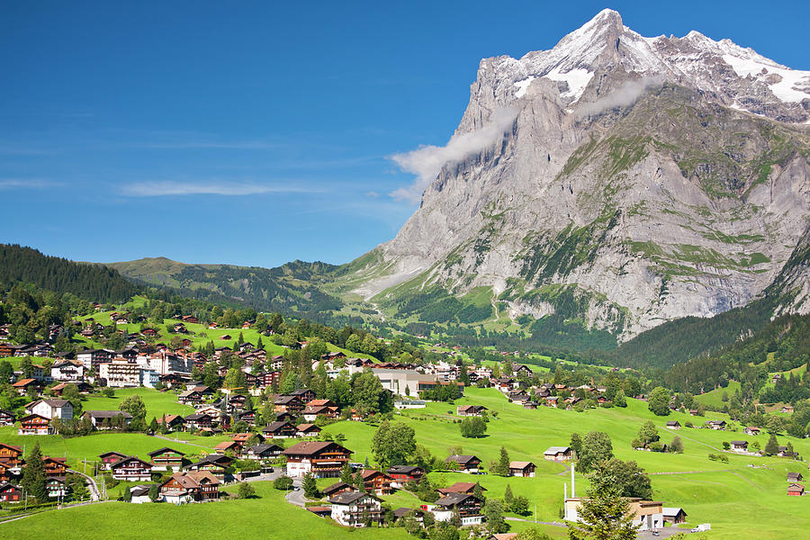 Grindelwald And Wetterhorn, Swiss Alps Photograph by Michaelutech