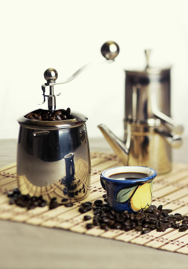 Grinding And Brewing Coffee At Home Photograph by Marcoventuriniautieri