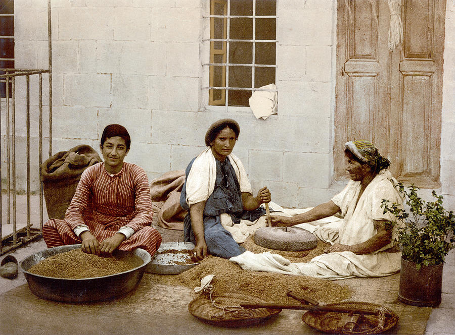 Grinding Corn, C1900 Painting by Granger | Fine Art America