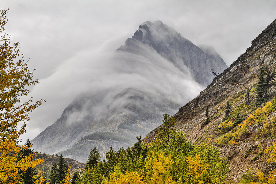 Glacier National Park Photograph - Grinnell Cloud Wrap by Mark Kiver