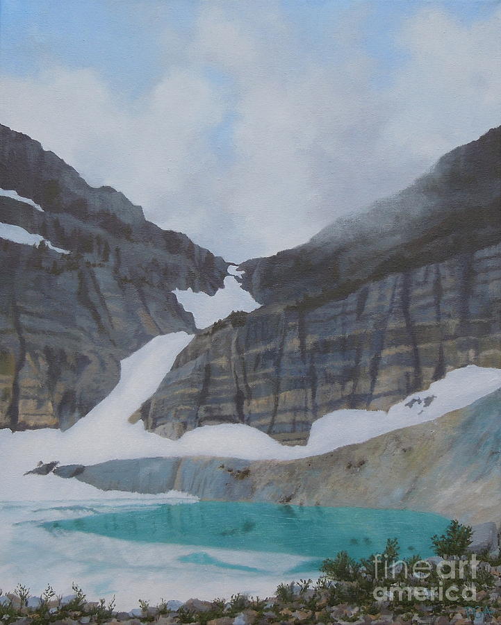 Grinnell Glacier Painting by Phyllis Andrews