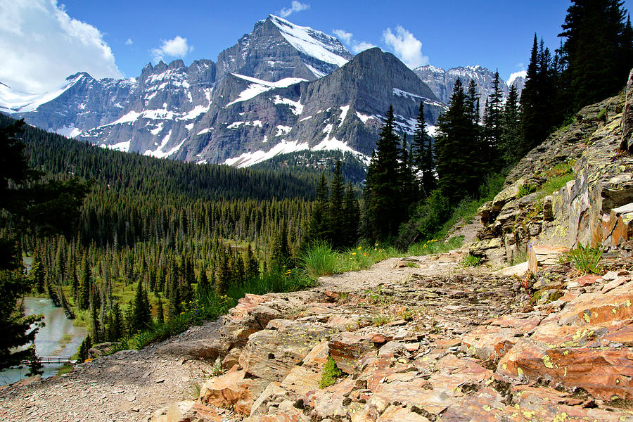 Grinnell Glacier Trail Scenery Photograph by Daniel Woodrum