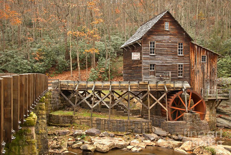 Grist Mill Across Glade Creek Photograph by Adam Jewell