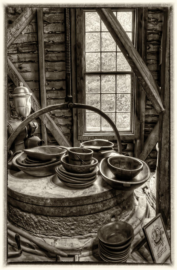 Black And White Photograph - Grist Mill by Donnie Bagwell