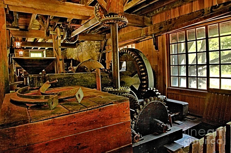 Grist Mill Gears Photograph by Adam Jewell