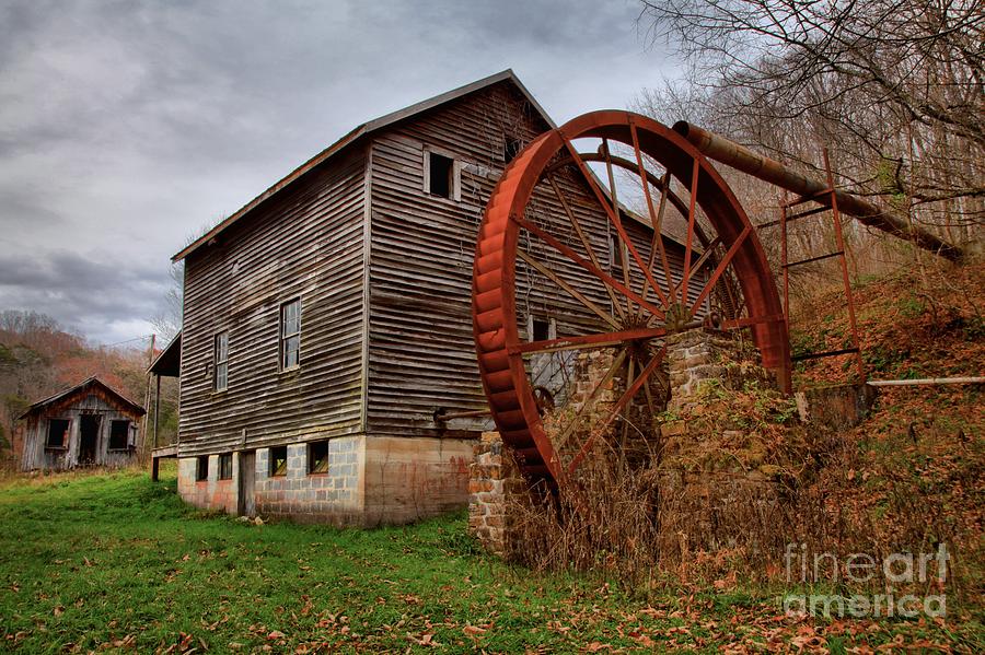 Grist Mill With A Giant Wheel Photograph by Adam Jewell