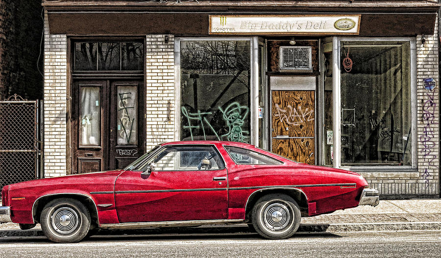 Gritty Red Car Photograph by Nancy De Flon