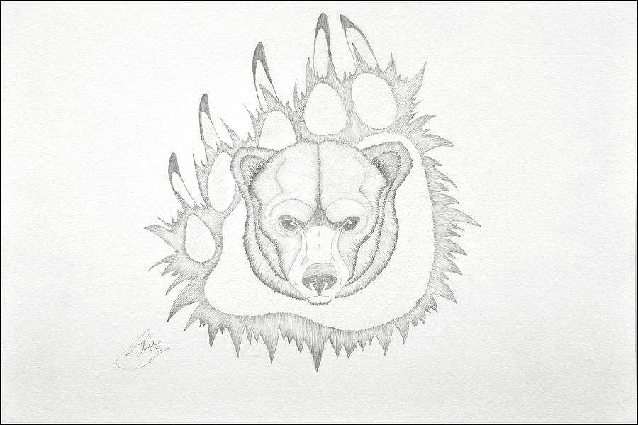 Grizzly Drawing by Bruce Bentley | Fine Art America