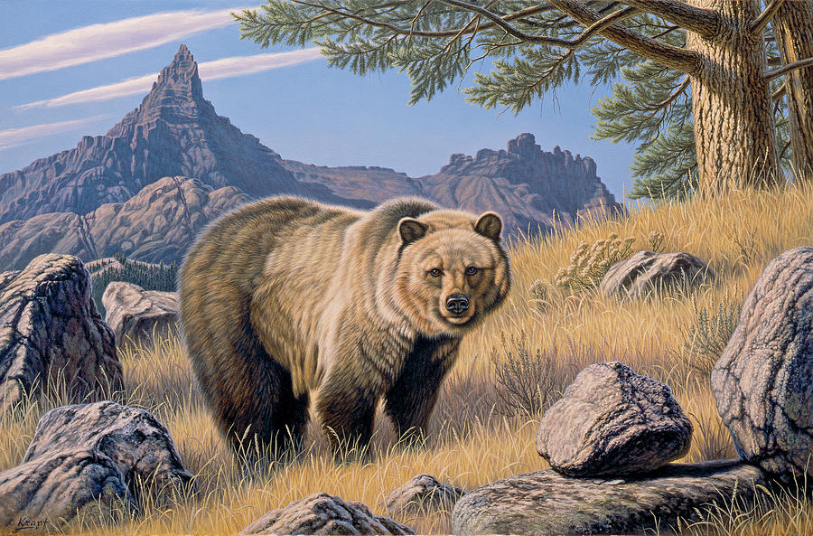 Wildlife Painting - Grizzly Country by Paul Krapf