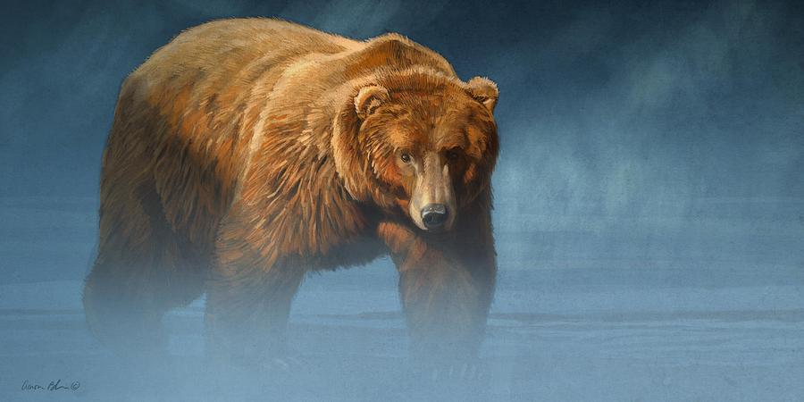 Wildlife Digital Art - Grizzly Encounter by Aaron Blaise