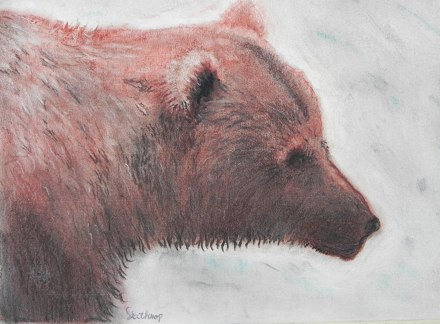 Grizzly Fishing Painting by Christine Lathrop
