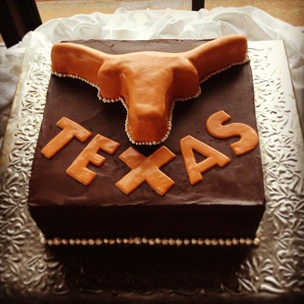 Ut Photograph - Grooms Cake! #wedding #texas #ut by Saige T