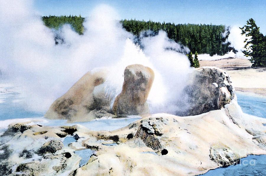 Grotto Geyser Yellowstone Np #3 Photograph by NPS Photo Frank J Haynes