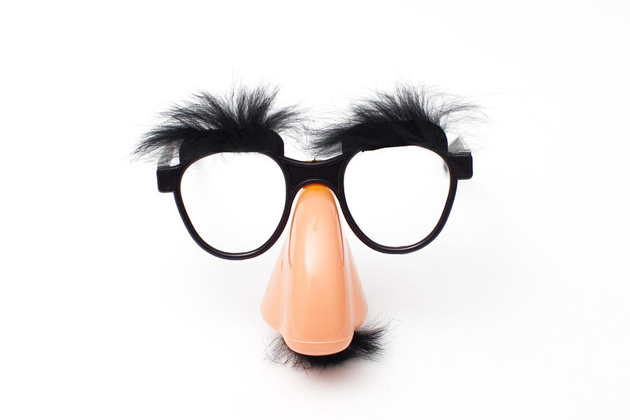 Groucho Marx novelty glasses on a white background Photograph by Epoxydude