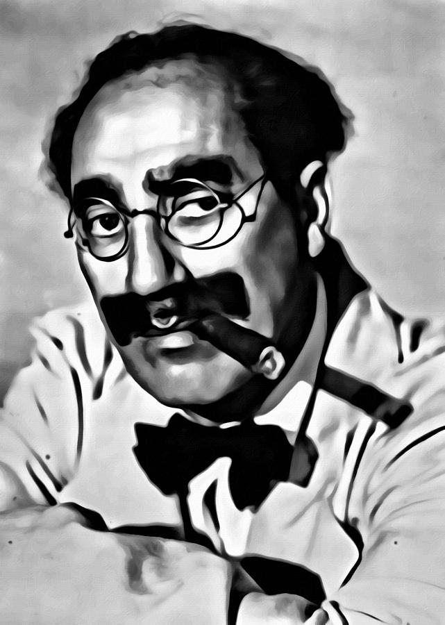 Groucho Marx Portrait Painting by Florian Rodarte