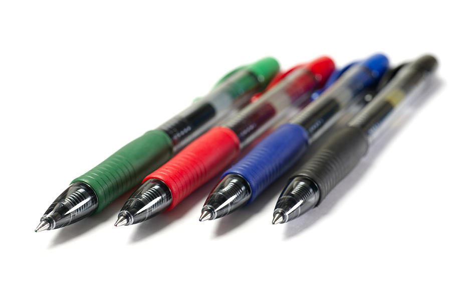 Pen Photograph - Group of Ball Point Pens by Donald  Erickson