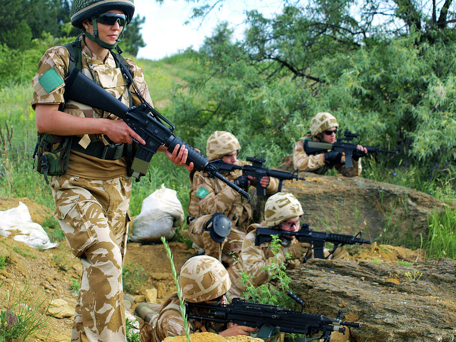 Group Of British Soldiers In Action Photograph by Oleg Zabielin
