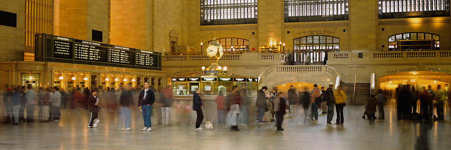 Rush Hour Movie Photograph - Group Of People Walking In A Station by Panoramic Images