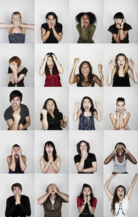 Group of people with different emotions Photograph by Flashpop