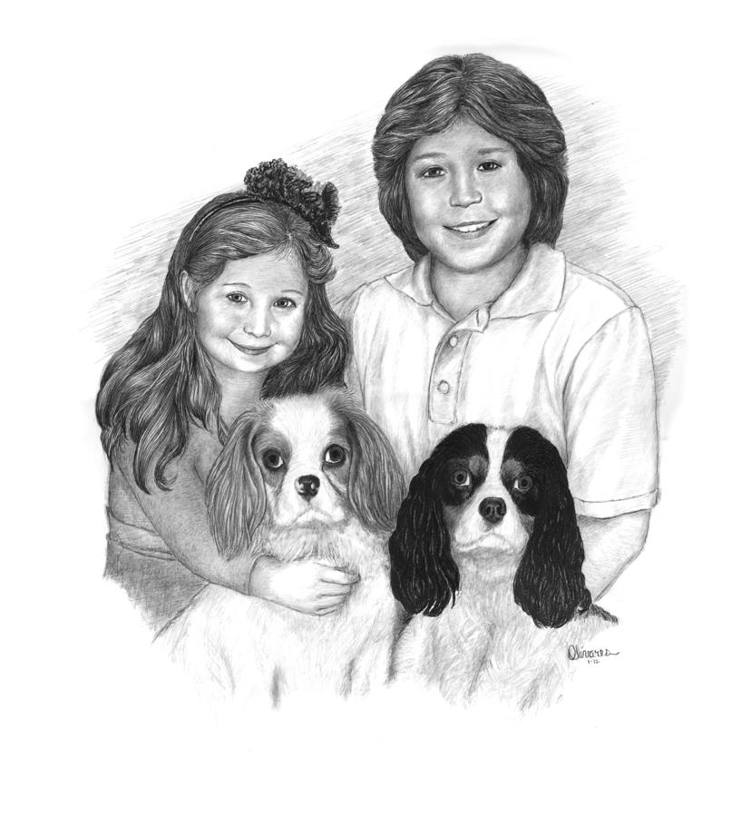 Growing family Drawing by Joe Olivares