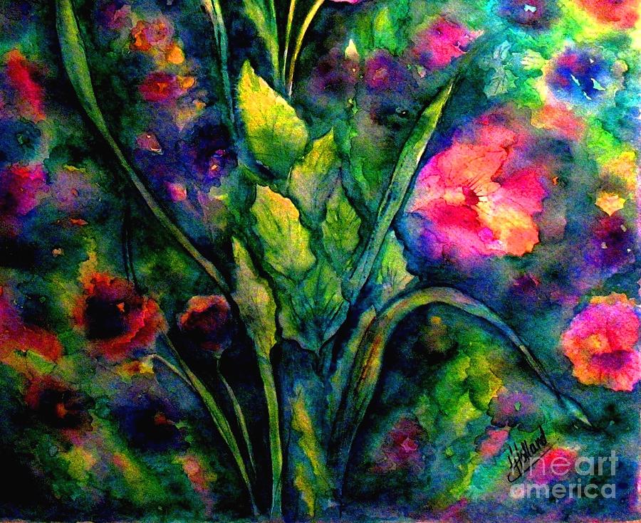 Growing Together in Love Painting by Hazel Holland