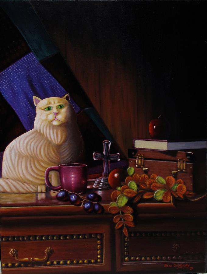 Book Painting - Grumpy Cat by Gene Gregory