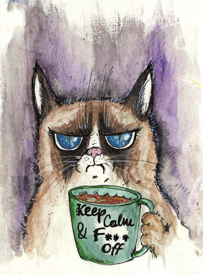 Morning coffee #1 Painting by Ang El