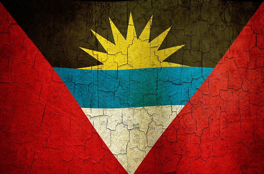Grunge Antigua and Barbuda flag Digital Art by Steve Ball