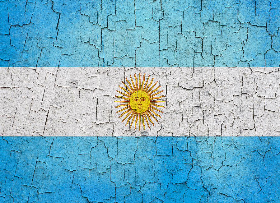 Grunge Argentina flag Digital Art by Steve Ball