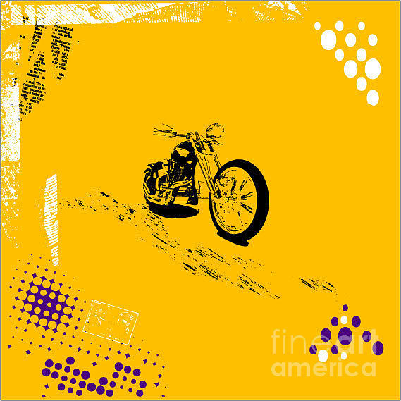 Chopper Digital Art - Grunge Background Vector by Elanur Us Chopper Digital Art - Grunge Background Vector by Elanur Us