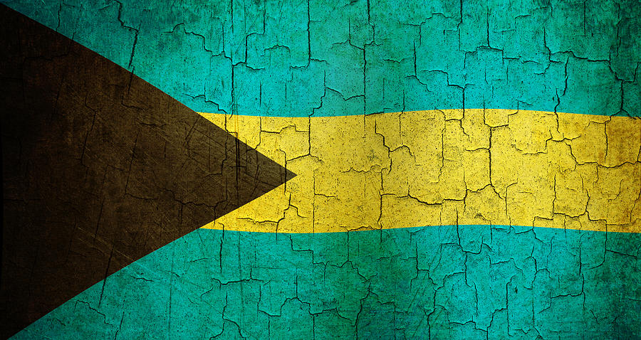 Grunge Bahamas flag Digital Art by Steve Ball