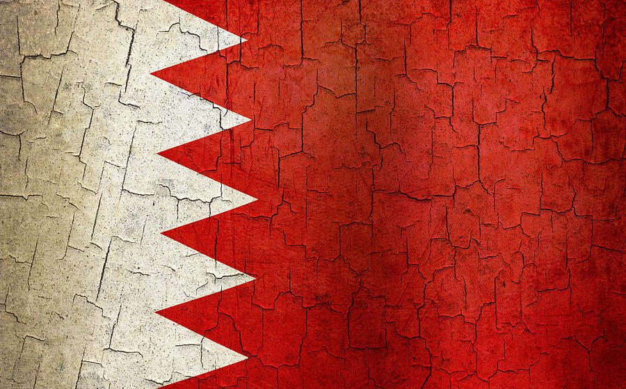 Grunge Bahrain flag Digital Art by Steve Ball