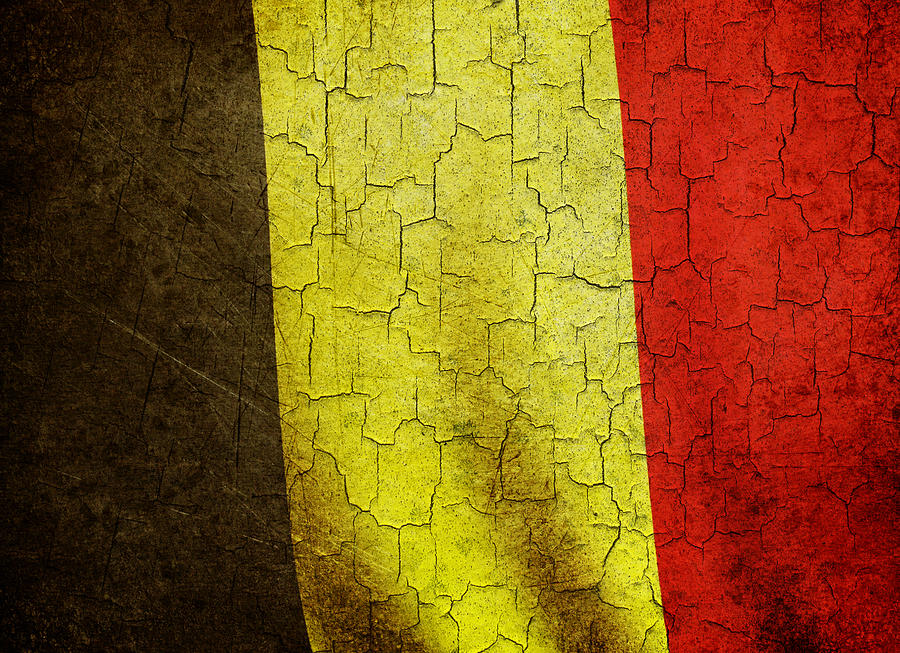 Grunge Belgium flag Digital Art by Steve Ball