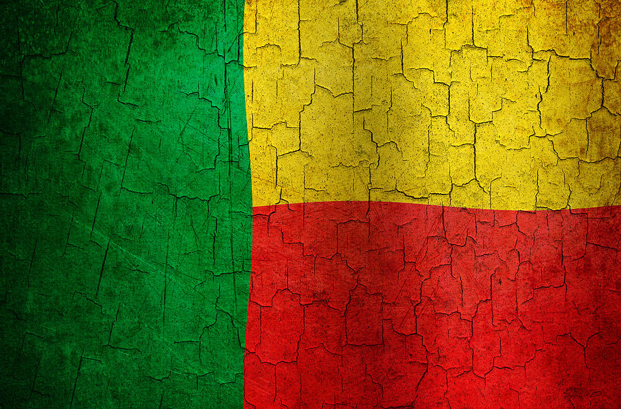 Grunge Benin flag Digital Art by Steve Ball