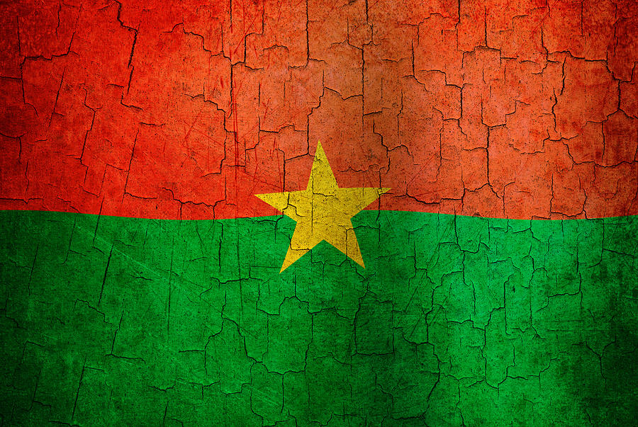 Grunge Burkina Faso flag Digital Art by Steve Ball