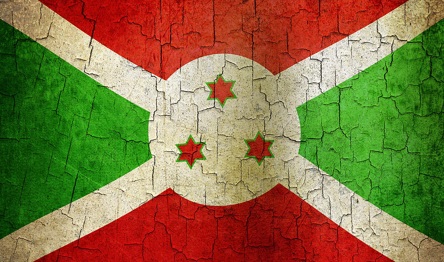Grunge Burundi flag Digital Art by Steve Ball