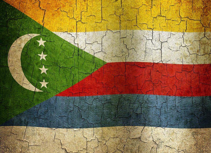Grunge Comoros flag Digital Art by Steve Ball