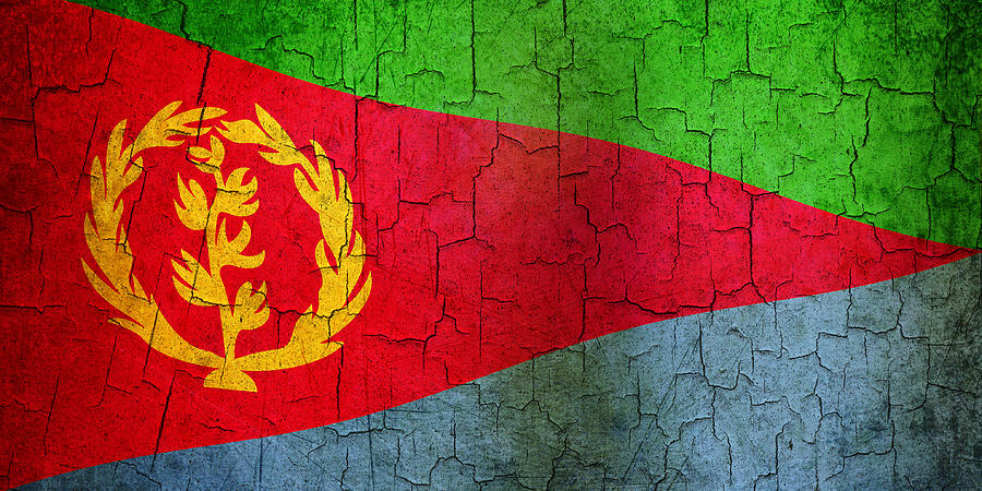 Grunge Eritrea flag Digital Art by Steve Ball