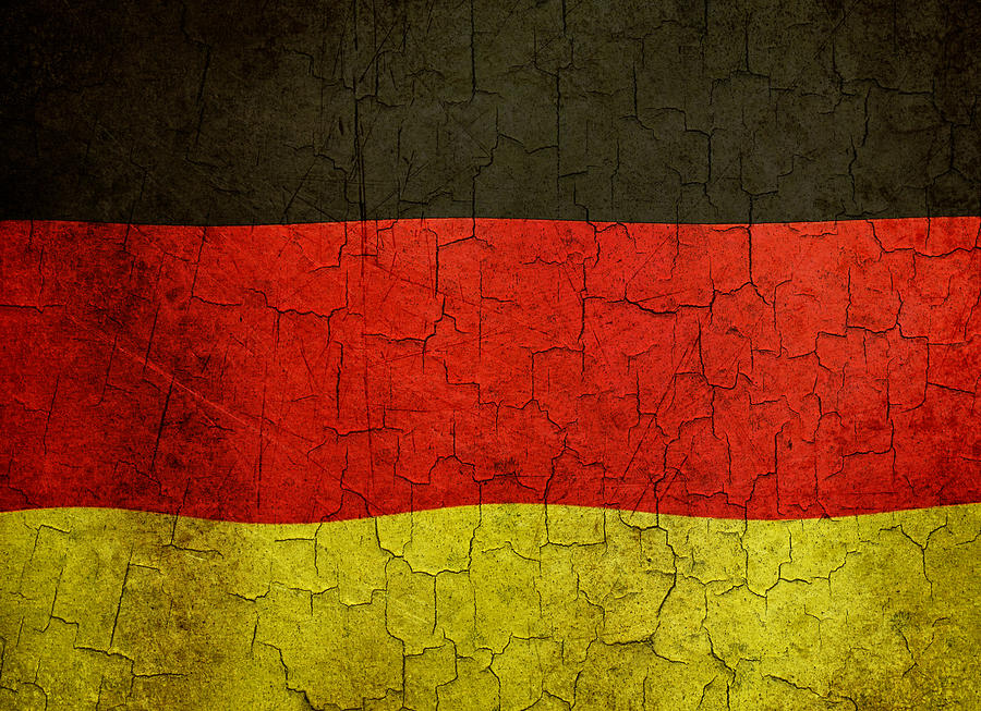 Grunge German flag Digital Art by Steve Ball