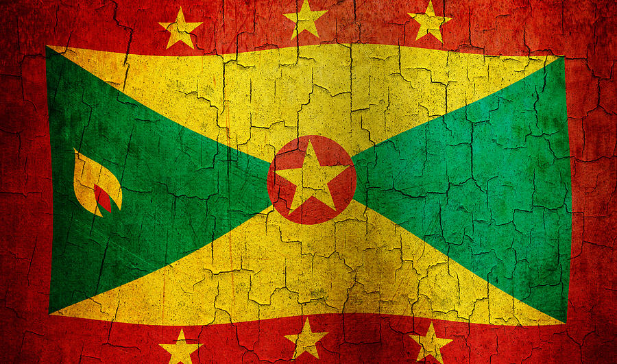 Grunge Grenada flag Digital Art by Steve Ball