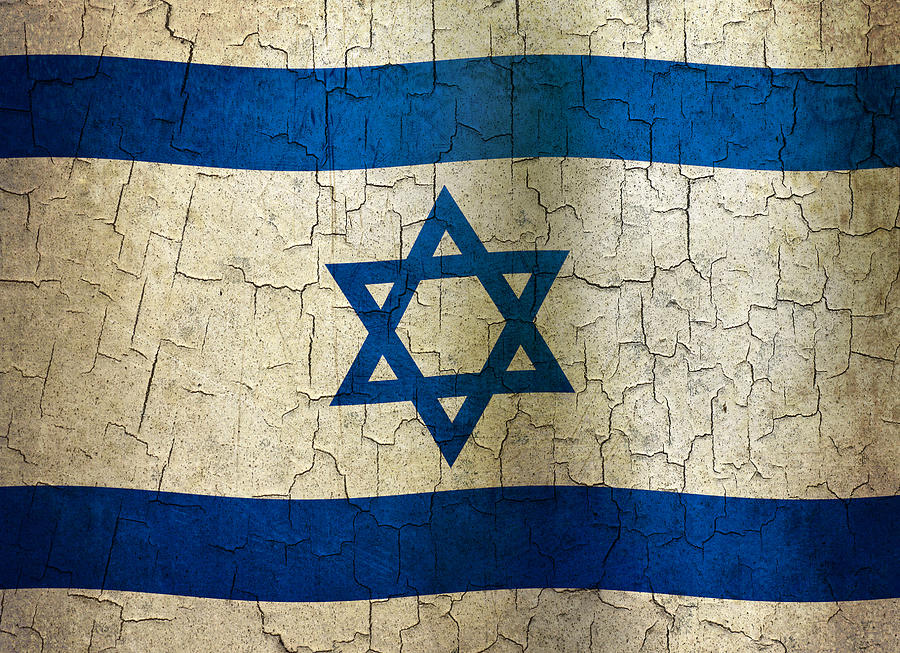 Grunge Israel flag Digital Art by Steve Ball