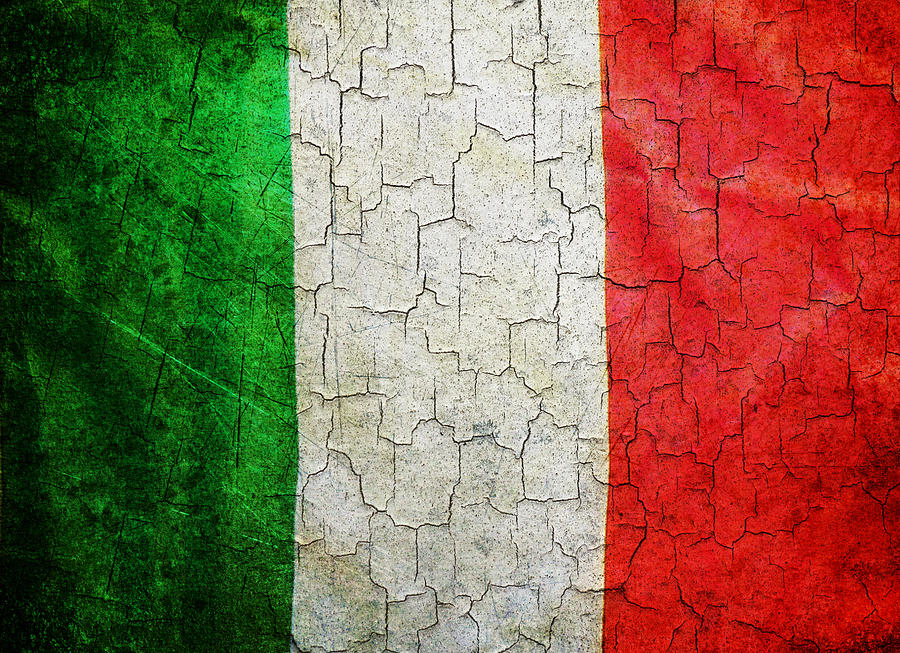 Grunge Italy flag Digital Art by Steve Ball