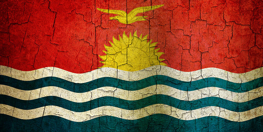 Grunge Kiribati flag Digital Art by Steve Ball