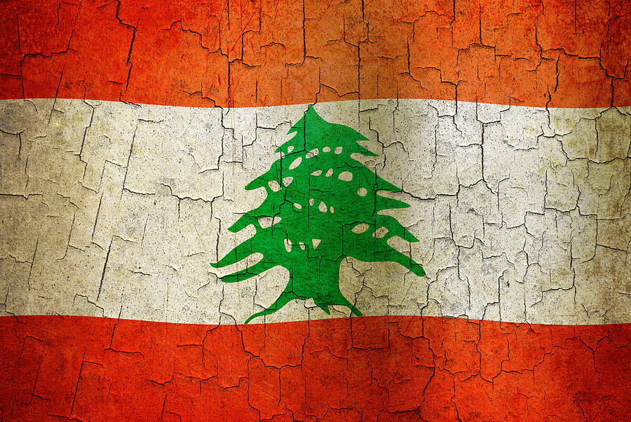 Grunge Lebanon flag Digital Art by Steve Ball