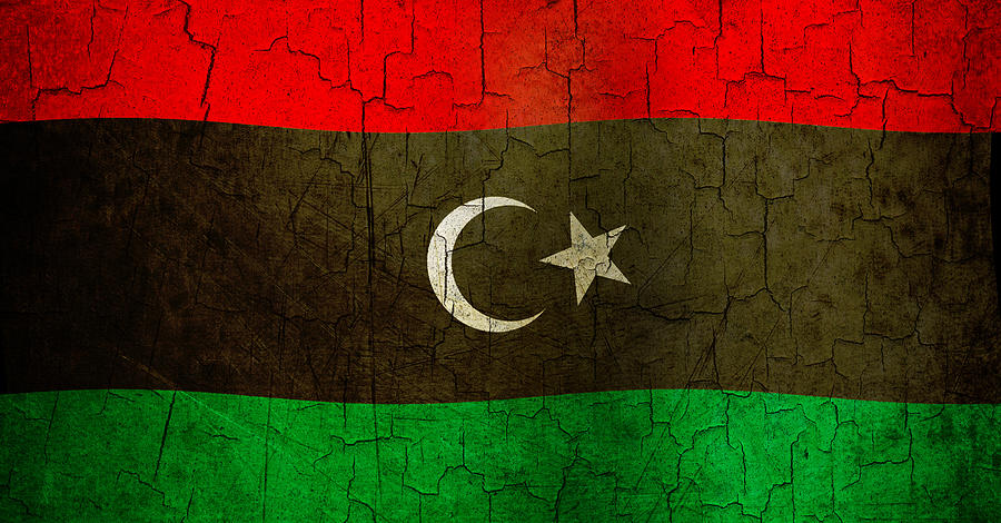 Grunge Libya flag Digital Art by Steve Ball