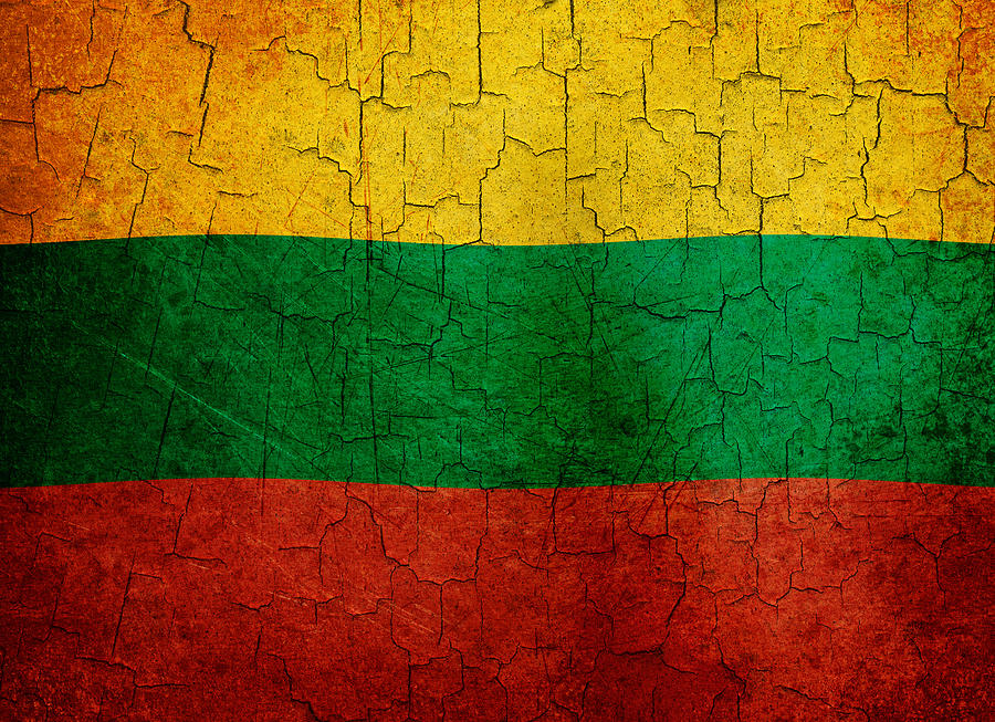 Grunge Lithuania flag Digital Art by Steve Ball