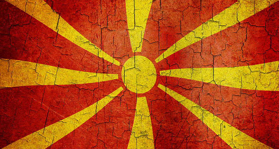 Grunge Macedonia Flag Digital Art
