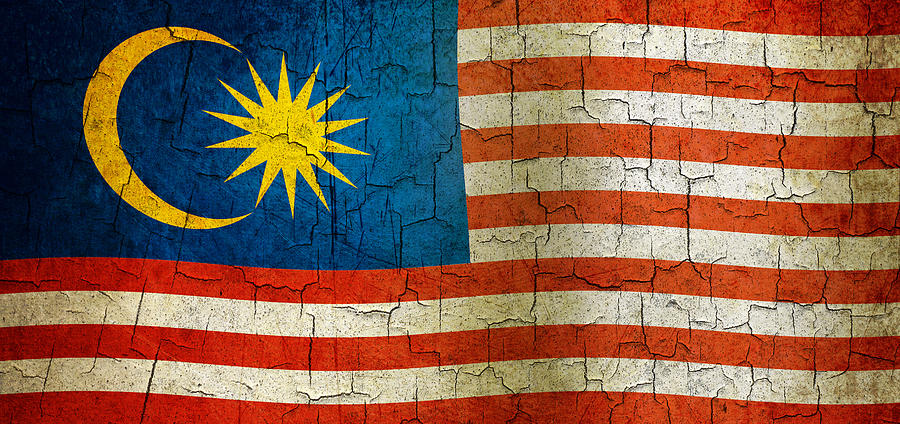 Grunge Malasia flag  Digital Art by Steve Ball