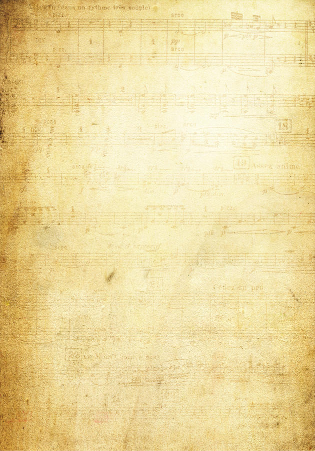 Grunge Musical Note Page background textured Photograph by Hudiemm