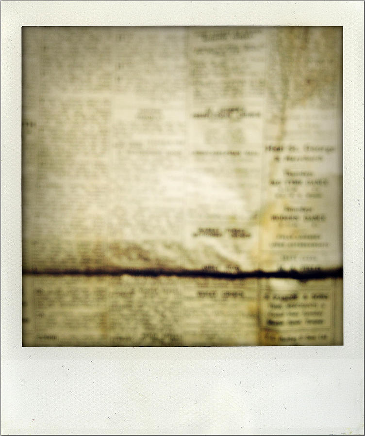 Abstract Photograph - Grunge newspaper by Les Cunliffe